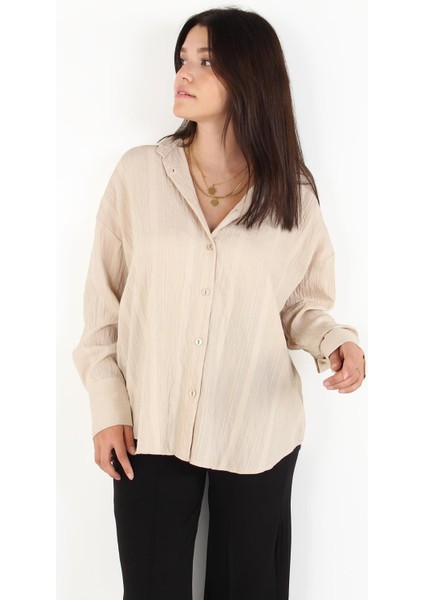 5575 Kalın Ince Kendinden Çizgili Gömlek