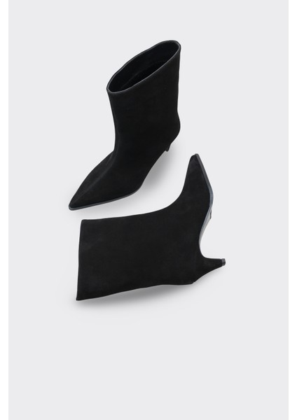 Gayda Siyah Hakiki Deri Süet Bot modelleri