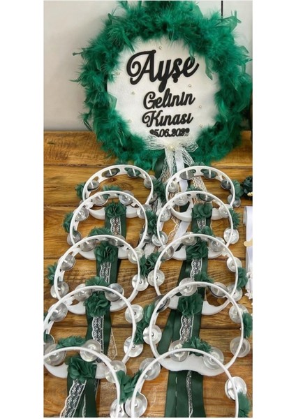 Lazer Kesim Güllü Plastik Tef Kına Defi Kına Malzemesi 10LU ve Otrişli Deri Tef Vurmalı Çalgı fiyatları