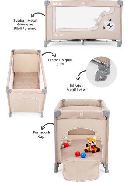 Teddy Oyun Parkı ve Park Yatak Bej 60 x 120 fiyatları