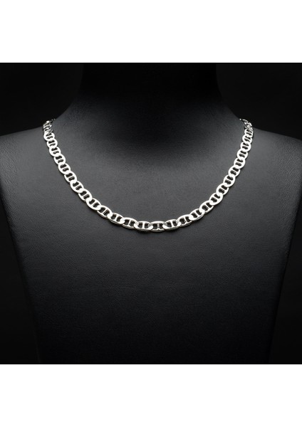 120 Mikron Rodyum Barlı Gümüş Zincir