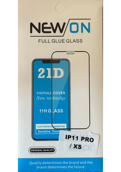 Iphone Xs Tam Yapıştırıcı, 9h, Çizilmeye ve Darbeye Karşı Kaliteli Ekran Koruyucu