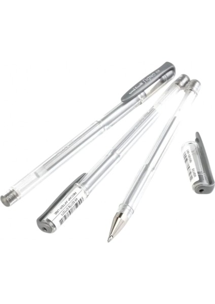 Uniball Sıgno Fine 0.8 Jel Kalem Gümüş ( Üç Adet )