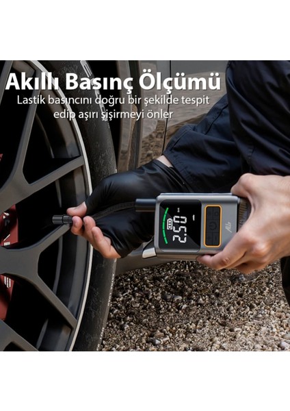 Turbo Şarjlı Araç Kompresörü Digital Ekran Lastik Şişirme Pompası Tüm Araçlar ile Uyumlu Hızlı Doldurma