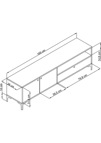 Nova&odıon Orta Sehpa ve Tv Ünitesi Ceviz&antrasit