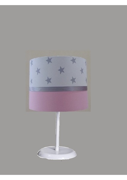 Beyaz Yıldızlı M-0428 Pembe 2.li Set Kumaş Kaplama Bebek Genç ve Çocuk Odası Avize ve Abajur Takımı modelleri
