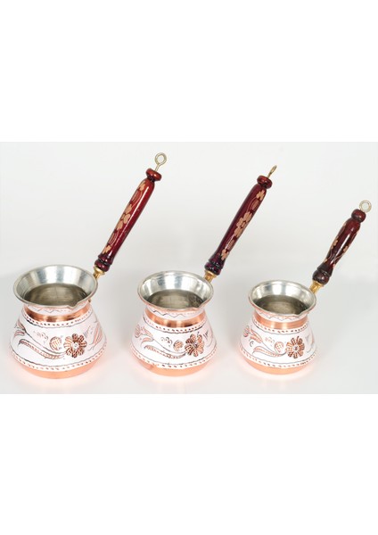 Erzincan Işlemeli Tombik Bakır Cezve Seti fiyatları