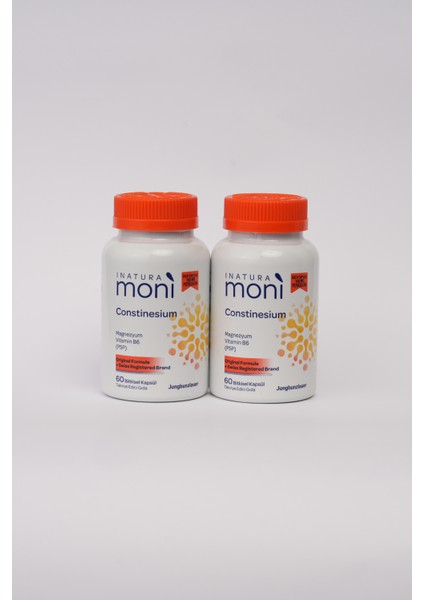 2'li Moni Constinesium Magnezyum, Potasyum, B6 Vitamini 60 Vegan Kapsül