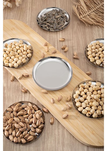 TPSE12 Manor 12 cm Metal Tatlı Tabağı 6 Adet Gümüş Renk – Şık Sunum ve Servis Seti modelleri