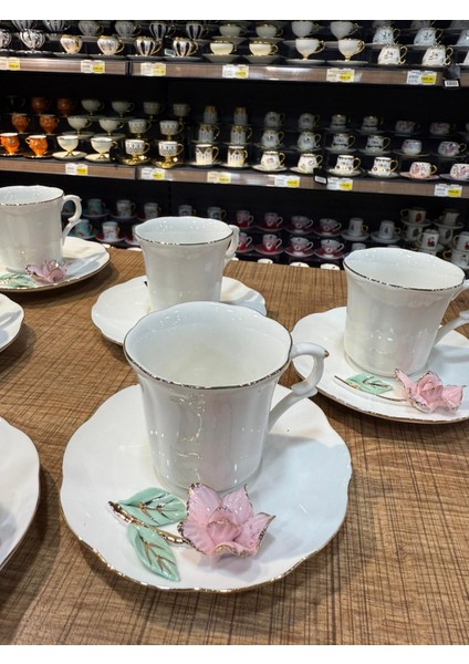 Roy King Kapitemonte 6'lı Porselen Kahve Fincan Takımı 99 ml HTN-014