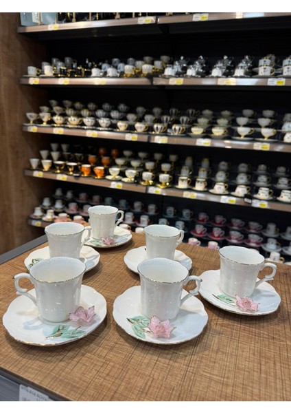 Roy King Kapitemonte 6'lı Porselen Kahve Fincan Takımı 99 ml HTN-014 modelleri