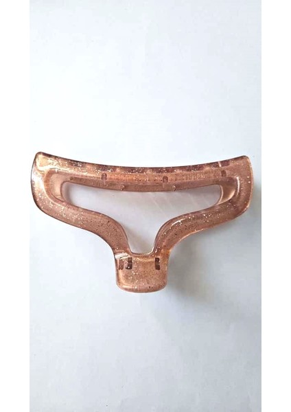 Simli Oval Model Turuncu Renk 11 cm Kadın Mandal Saç Tokası - Şık ve Dayanıklı modelleri