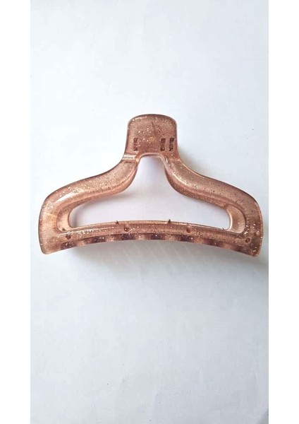 Simli Oval Model Turuncu Renk 11 cm Kadın Mandal Saç Tokası - Şık ve Dayanıklı fırsatları