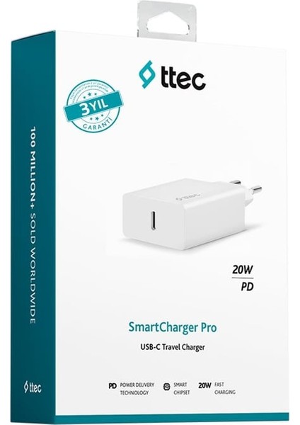 Smartcharger Pro 2SCS22B Pd/qc 20W Seyahat Şarj Başlığı fırsatları