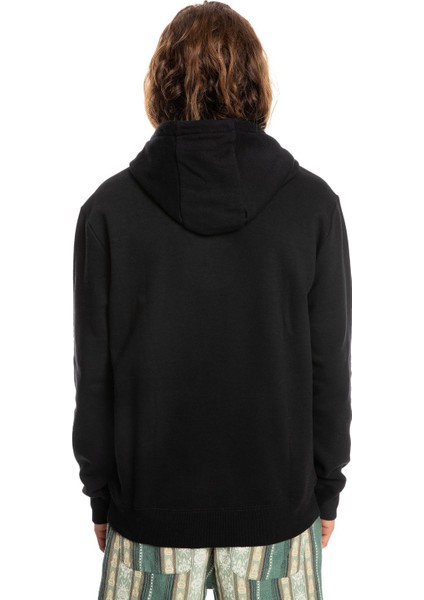 Big Logo Hood Erkek Siyah Sweatshirt