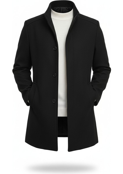 Erkek Yeni Sezon Kısa Kaşe Kaban