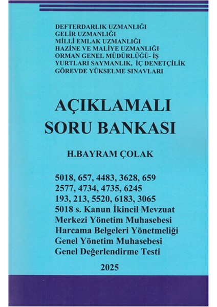 Kasım 2025 Açıklamalı Soru Bankası Hacı Bayram Çolak