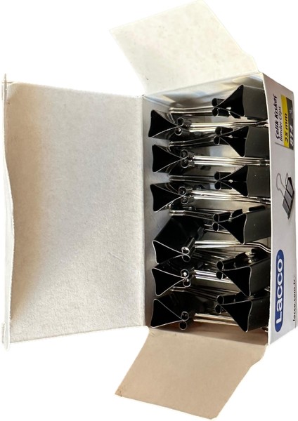 814 25 Mm. Metal Çelik Siyah Kağıt Kıskacı Ataş Evrak Mandalı - 12 Adetlik Paket fiyatları