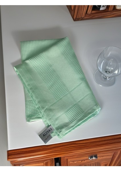 Aliva's Premium Mikrofiber Sihirli Temizlik Bezi- Kurulama ve Cam Bezi 40X60 cm Mint Yeşil