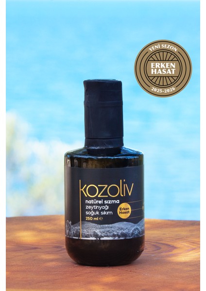 2025-26 Yeni Sezon Erken Hasat Soğuk Sıkım Zeytinyağı 250 ML Cam Şişe