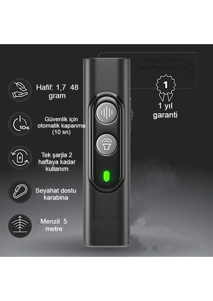 Ultrasonik Köpek Kovucu USB Şarjlı Hafif Pratik Güvenli, Saldırı ve İstenmeyen Havlamalara Son fırsatları