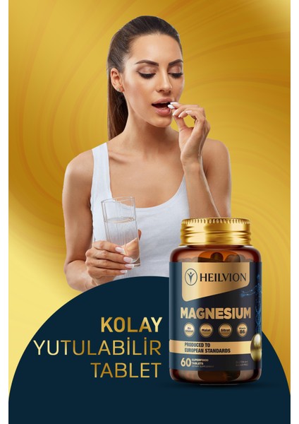 Magnezyum Multi Complex (Bisglisinat, Sitrat, Malat) & Vitamin B6 - 60 Tablet fırsatları