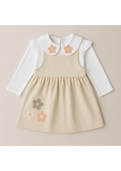 Çiçek Nakışlı Kız Çocuk Elbise fiyatları