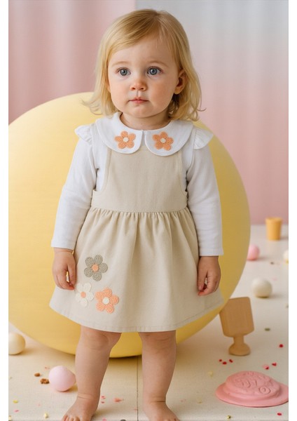 Çiçek Nakışlı Kız Çocuk Elbise fırsatları