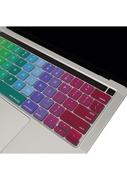 MacBook Klavye Koruyucu Kılıf Us Ingilizce Amerikan Baskılı Us -Return Enter Touchbar Pro 13-15 Inç A1706,A1989,A2159,A1707,A1990 Uyumlu,ince Yıkanabilir Silikon Klavye Filmi Pembe Yeşil fiyatları
