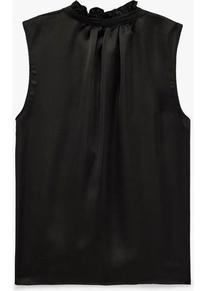 Bağlama Detaylı Dik Fırfırlı Yaka Kolsuz Gömlek (Aw 25) fiyatları