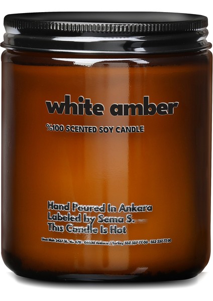 : White Amber : Amber Cam Kavanozda : Kokulu Soya Mum (Amber, Sedir Ağacı, Musk, Sandal Ağacı) fiyatları