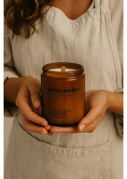 : White Amber : Amber Cam Kavanozda : Kokulu Soya Mum (Amber, Sedir Ağacı, Musk, Sandal Ağacı) modelleri