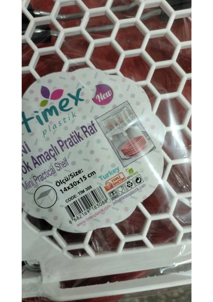 Mutfak Rafı Bardak Düzenleyici Bardak Rafı Dolap Içi Düzenleyici 14X30X15 ROYALEKS-TİM308