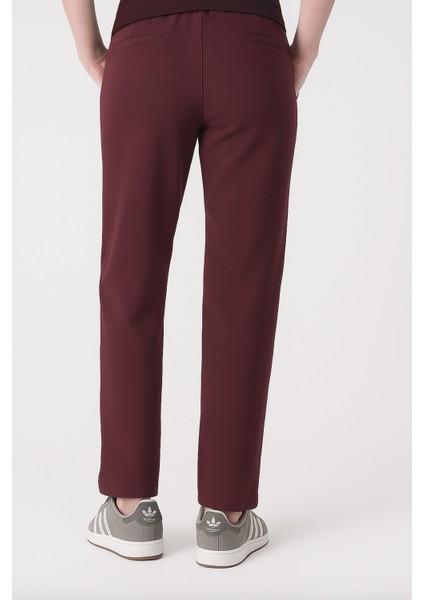 Organik Pamuklu Bordo Kadın Sweatpant modelleri