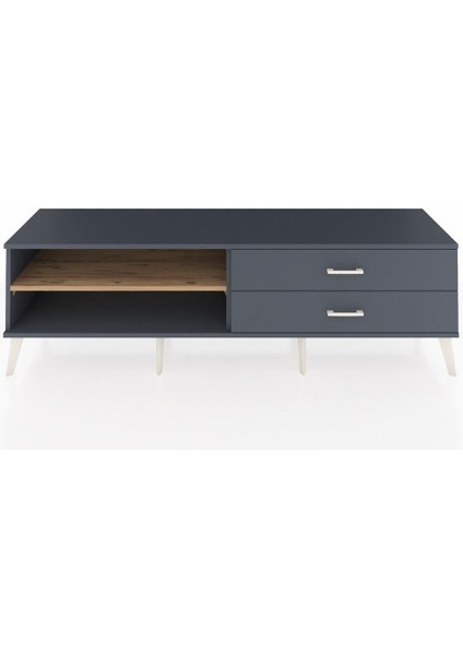Hyperion Tv Ünitesi Tek Raflı 2 Çekmeceli 176X44X51 Antrasit-Çam/antrasit