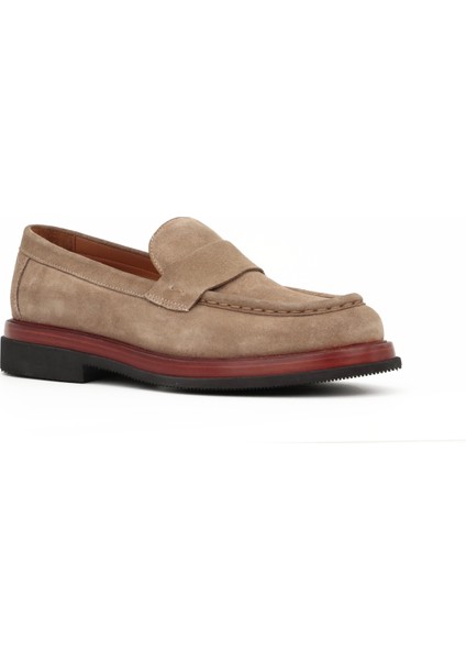 Hakiki Süet Deri Bej Loafer Erkek Ayakkabı Eva Taban - 3524 fiyatları