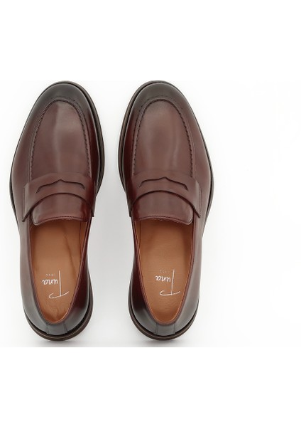 Hakiki Deri Kahverengi Loafer Erkek Ayakkabı Eva Taban - 3898 indirimleri