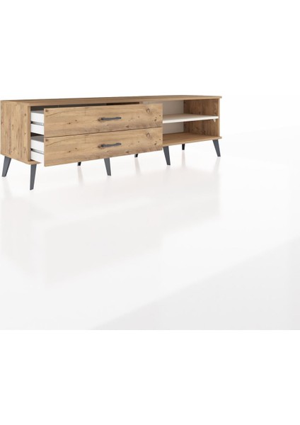 Hyperion Tv Ünitesi Tek Raflı 2 Çekmeceli 176X44X51 Çam-Aytaşı/çam indirimleri