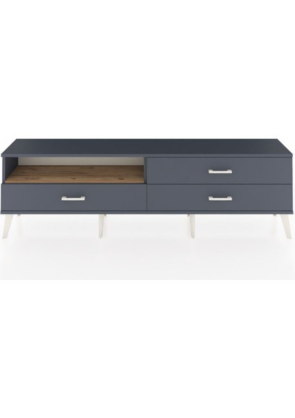 Arges Tv Ünitesi Tek Raflı 3 Çekmeceli 176X30X51 Antrasit-Çam/antrasit