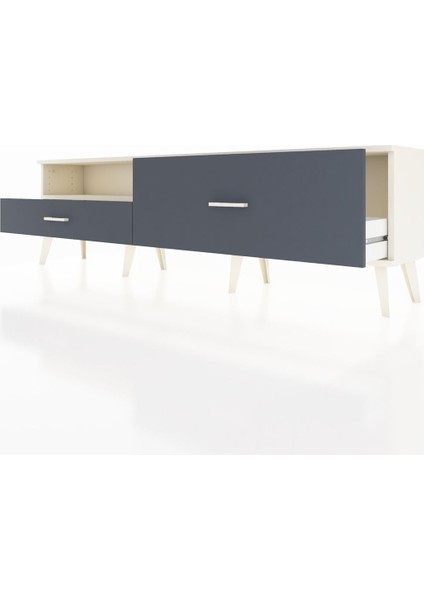 Arges Tv Ünitesi Tek Raflı 2 Çekmeceli 176X30X51 Aytaşı-Aytaşı/antrasit fırsatları