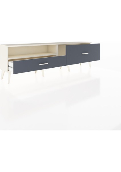 Arges Tv Ünitesi Tek Raflı 2 Çekmeceli 176X30X51 Aytaşı-Aytaşı/antrasit indirimleri