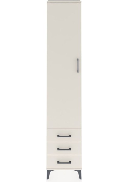 Arges Dolap 4 Raflı 3 Çekmeceli Tek Kapaklı 44X30X221 Aytaşı-Aytaşı