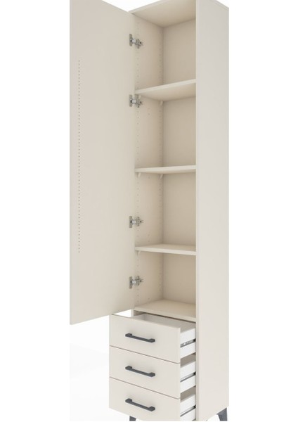 Arges Dolap 4 Raflı 3 Çekmeceli Tek Kapaklı 44X30X221 Aytaşı-Aytaşı indirimleri