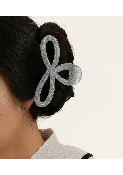 Simli Gri Renk Kurdele Model Mandal Toka 11 cm - Şık ve Dayanıklı fiyatları