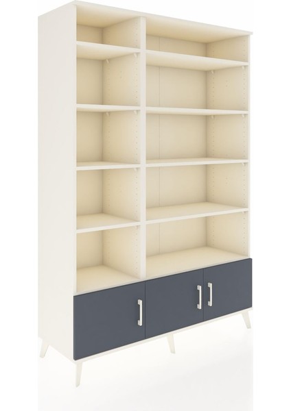 Hyperion Dolap 10 Raflı 3 Kapaklı 132X44X195 Aytaşı-Antrasit/aytaşı fiyatları