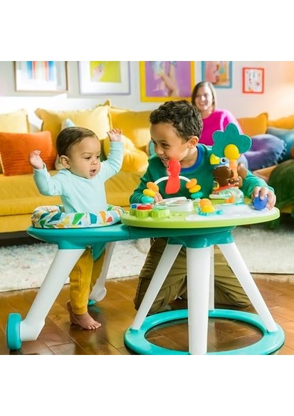 Starts, We Go, 2'si 1 Arada Masa ve Bebek Yürüteci, Işıklı ve Müzikli Oyun Masası, 10 Aktivite Oyuncak, Motor Gelişimi, Yeşil, 6 Aylık modelleri
