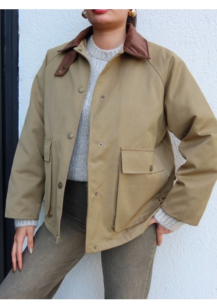 Kadife Yaka Kapitone Dolgu Ceket modelleri