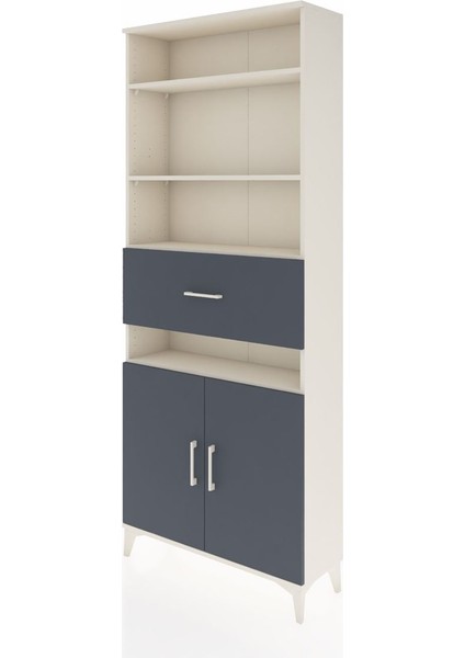 Arges Dolap 5 Raflı Tek Çekmeceli 2 Kapaklı 88X30X221 Aytaşı-Antrasit modelleri
