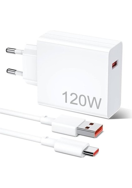 12WL 120W +1m Usb-A To Type-C Kablo | Tek Port | Ev & Seyahat Tipi Turbo Hızlı Şarj Adaptör