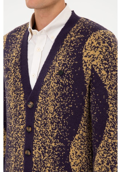 Erkek Mürdüm Hırka (Triko) 50308240-VR074